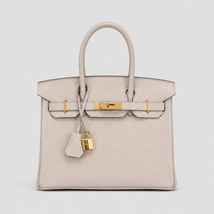 Hermès Birkin 30 Togo Craie Gold — Hauptansicht Vorderseite | Luren Authentisch