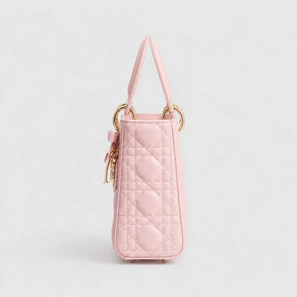 Lady Dior Cannage Lammleder Rosa Soupir — Innenansicht | Luren Authentisch